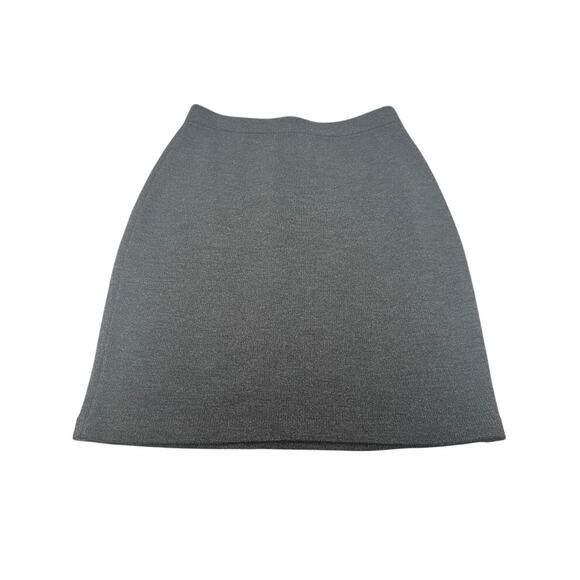 St. John Collection‎ Classic Santana Knit Skirt Pencil Gray Size 8 - Picture 5 of 5
